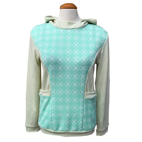 Upcycled Hoodie Vintage Fabric One of a Kind Pullover Hoody MungoCrafts - Picture 1 of 6